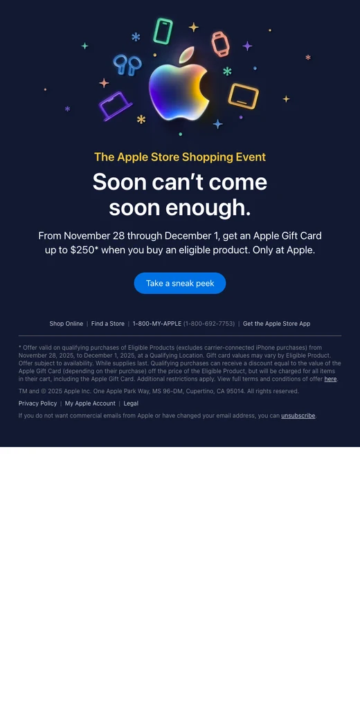 🗓️ 即将开启：Apple Store 购物活动。