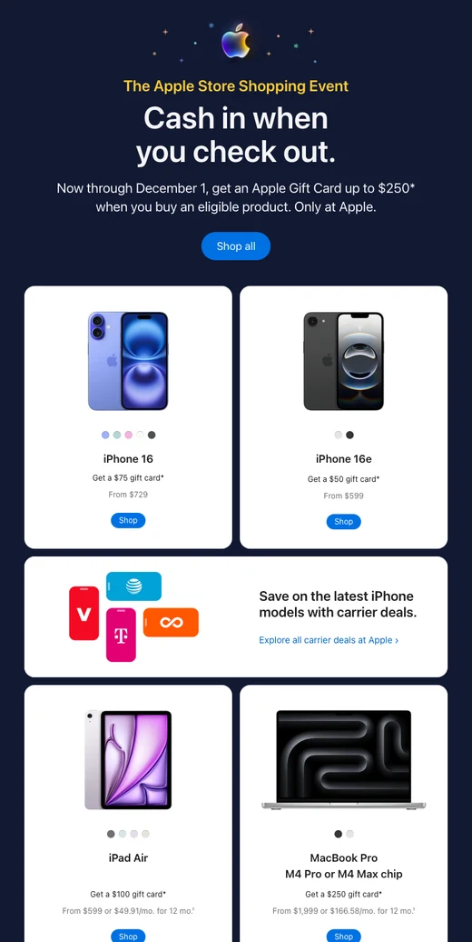 🎉 Apple Store 购物活动正式开始。