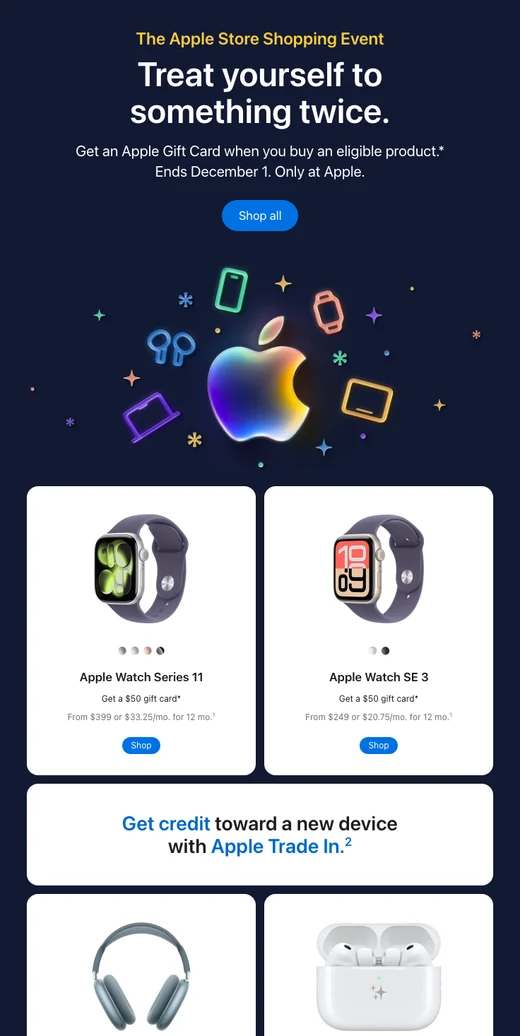 🛍️ 距离随购获赠 Apple 礼品卡仅剩两天。